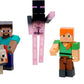 Minecraft Set of 7 Action Figures, World Builder Pack, Starter Collection of Characters in 3.25-inch Scale, Includes Steve, Ari, Enderman & More