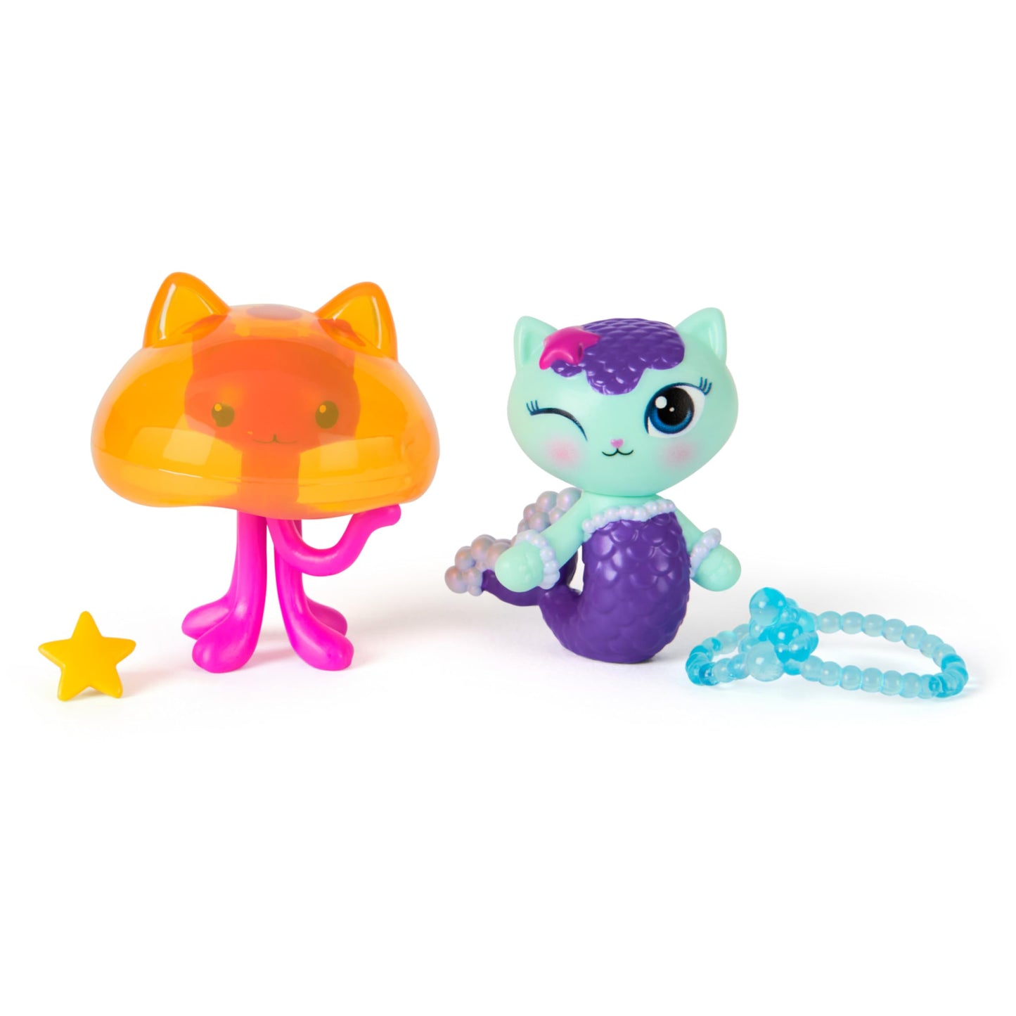 DREAMWORKS GABBY'S DOLLHOUSE: The Film - Merkatz & Kitty Jellyfish, Toy Figures with 2 Accessories, for Children from 3 Years
