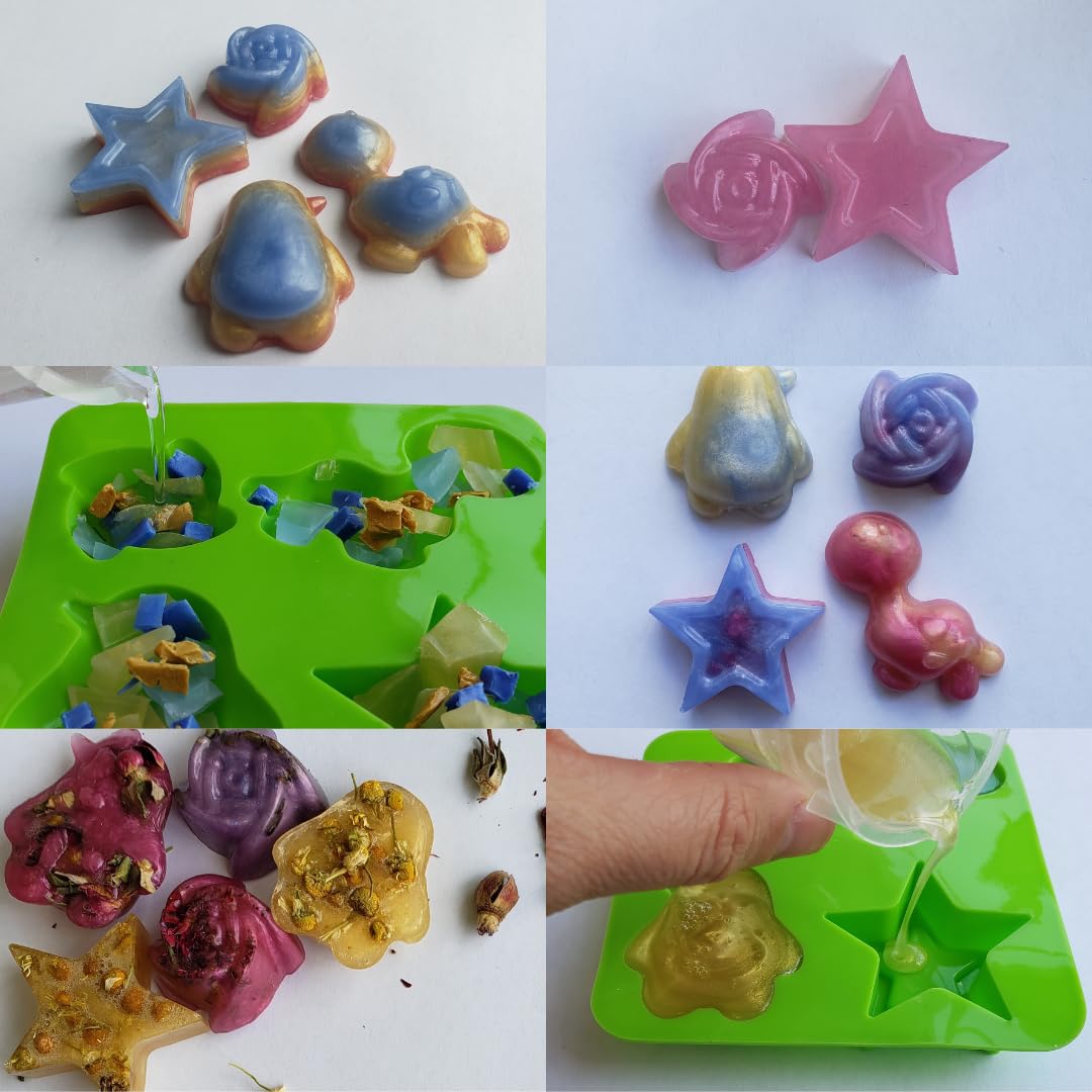 Kiss Naturals - Soap Making Arts & Crafts Kit for Kids with Organic Ingredients - Glycerin Soap DIY STEM Activity - Make 16 Soaps - with Reusable