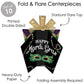 Big Dot of Happiness Mardi Gras - Table Decorations - Masquerade Party Fold and Flare Centerpieces - 10 Count