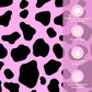 FZR Legend Cow Print Tablecloth,Extra-Large 108”x 54”Disposable Cow Pink Table Cover, Ideal Party Supplies for Farm Cow Themed Birthday Decoration (1