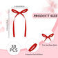 30Pcs Bow Cake Toppers Ribbon Bows for Cake Red Bow Ribbons for Coquette Themed Bow Decorations for Bachelorette Graduation Party,Cupcake Baby Shower