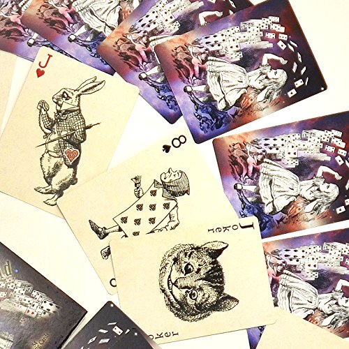 Rodaruus Alice in Wonderland Playing Cards, Full 54 Poker-Size Card Deck (Galaxy)