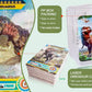 Dinosaur Flash Cards, 42 PCS Collectible Dinosaur Trading Cards for Kids, Prehistoric Animals Educational Learning
