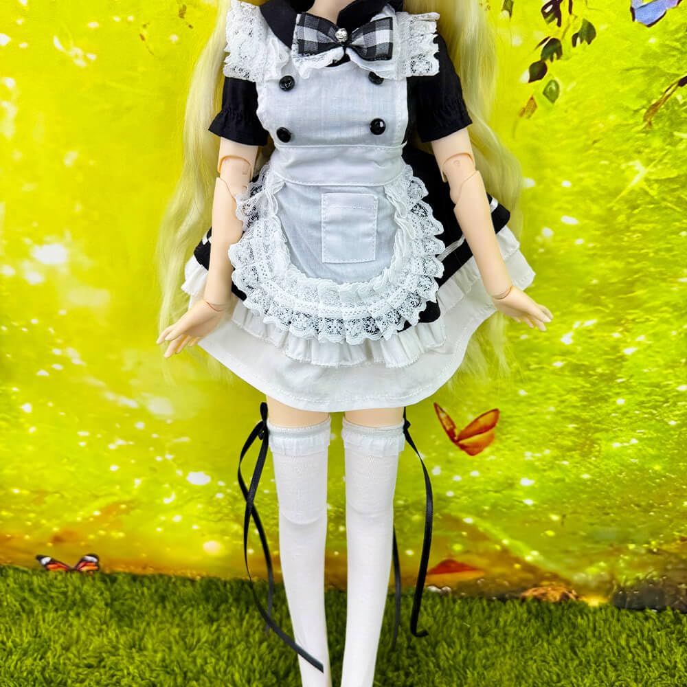 niannyyhouse 1/3 1/4 1/6 BJD Dolls Clothes Dress Apron Headdress Underpants Socks Bunny Maid Suit Ball Jointed Dolls Accessories Dress Up Gift
