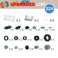 MALEKO Wheels and Axles Sets, 224pcs Car Parts and Pieces Tires Accessories Building, Construction Bulk Bricks