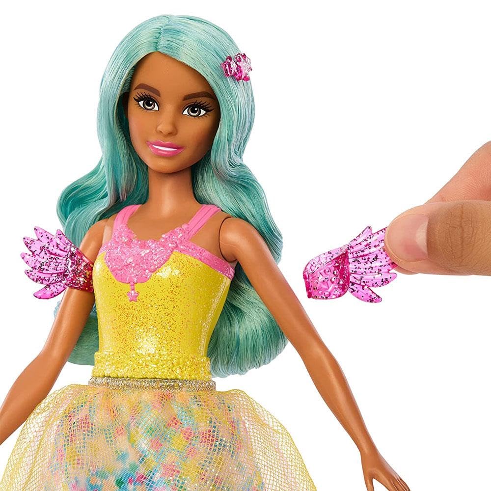 Barbie A Touch of Magic Fashion Doll, Teresa with Fantasy Outfit & Colorful Hair with Comb & Pet Accessories