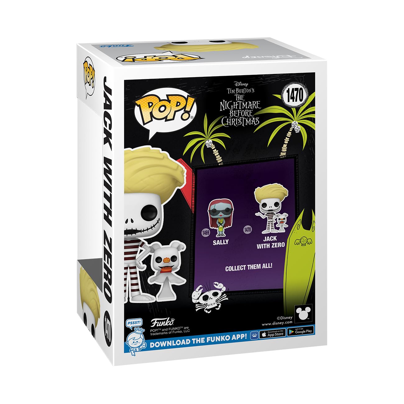 Funko POP! & Buddy: The Nightmare Before Christmas - Jack Skellington with Zero - (Beach) - Disney: The Nightmare Before Christmas - Collectable Vinyl