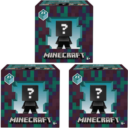 Minecraft Nether Series 23 Mini Figure Mystery Box - Bundle of 3 Blind Boxes | Surprise 1-1.5? Collectibles - Ages 6+
