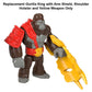 Fisher-Price Replacement Part Imaginext Gorilla Fortress Playset - HML57 - GYX00 ~ Replacement Posable Gorilla King with Arm Shield, Shoulder Holster