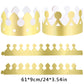 LOCOLO 30 Pieces Golden Paper Crown Gold Paper Crowns Birthday Party Bulk