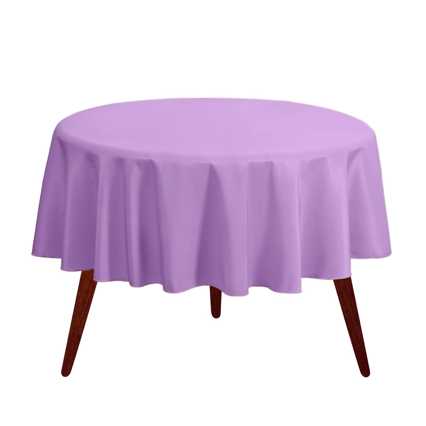 Gee Di Moda Round Tablecloth - 70 Inch Lavender Round Table Cloth for 24 to 48 Inch Round Tables - Heavy Duty Washable Fabric - for Buffet Table