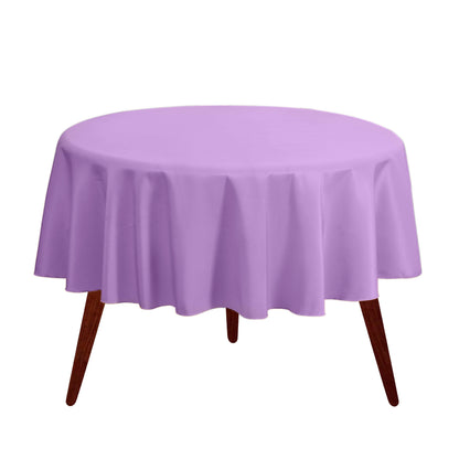 Gee Di Moda Round Tablecloth - 70 Inch Lavender Round Table Cloth for 24 to 48 Inch Round Tables - Heavy Duty Washable Fabric - for Buffet Table