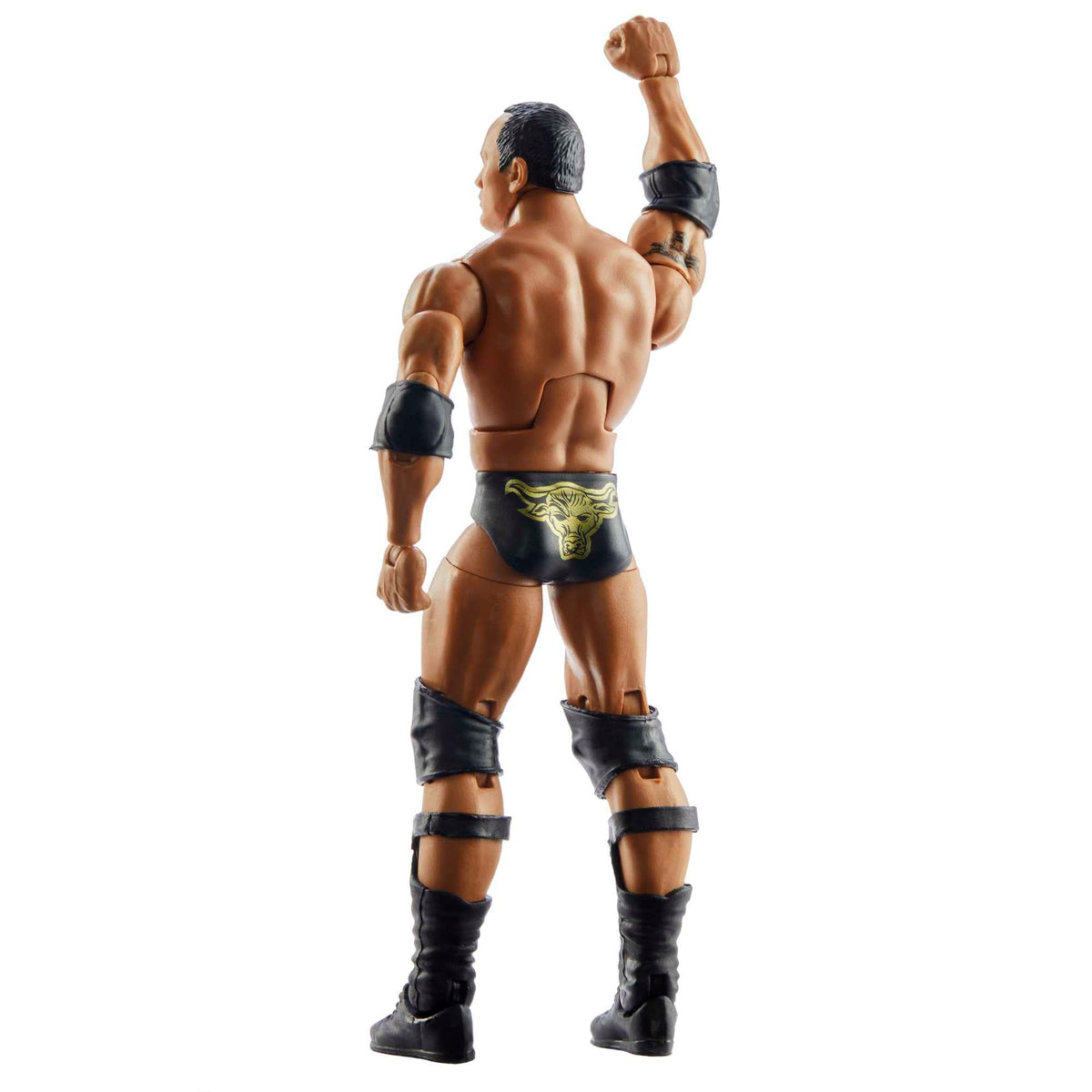 Mattel WWE The Rock WrestleMania Elite Collection Action Figure with Accessory & "Mean" Gene Okerlund Build-A-Figure Parts, 6-inch