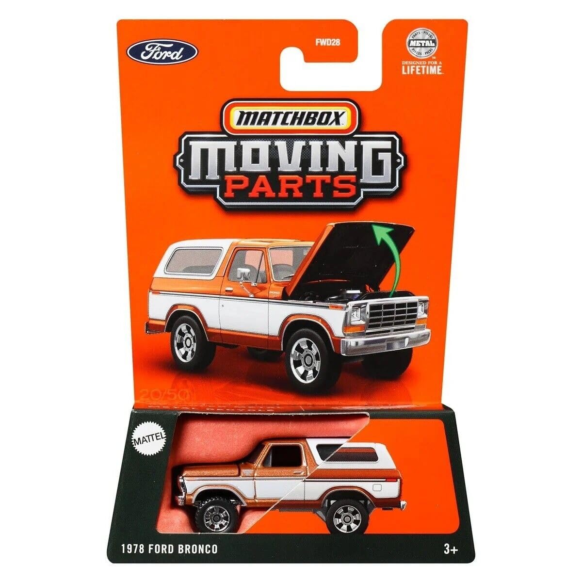 Matchbox Moving Parts 1978 Ford Bronco, Burnt Orange