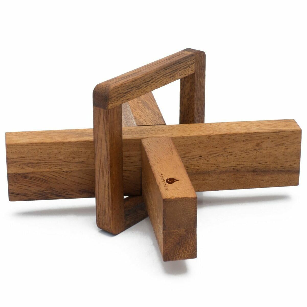 X Cross Disentanglement Puzzle Wooden Brain Teasers for Adults Logic Games Gift Puzzle and Mind Teasers The Cross Out Tricky Games Wood IQ Puzzles