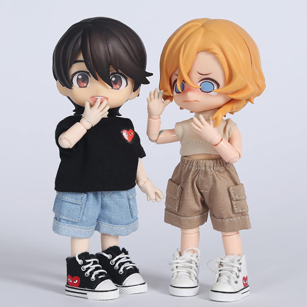 XiDonDon Doll Clothes Pants Shorts for ob11,1/12 bjd,Molly,Body9,GSC Body bjd Doll Clothes Doll Accessories (Denim Blue)