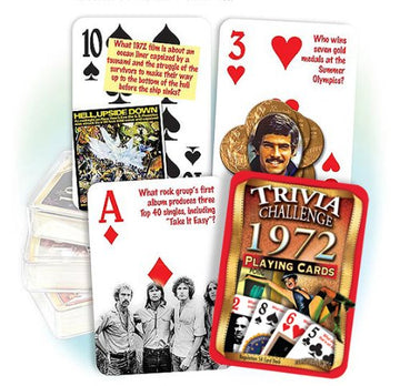 Flickback 1972 Trivia Playing Cards: Birthday or Anniversary Cards