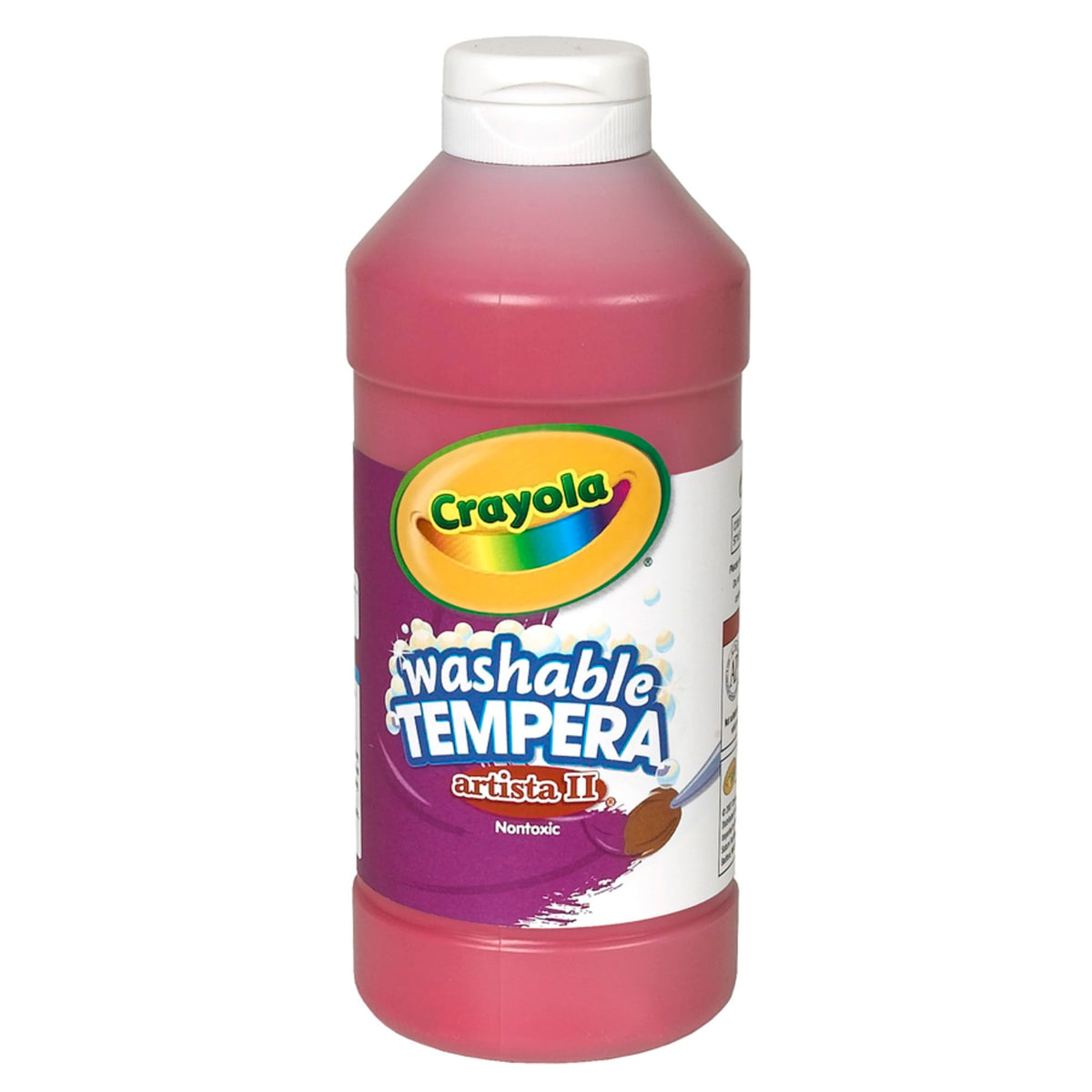 Crayola Artista II Washable Tempera Paint 16oz Red, Pint