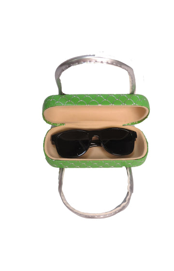 American Fashion World Green Mermaid Scale Sunglasses and Case Set for 18 Inch Dolls