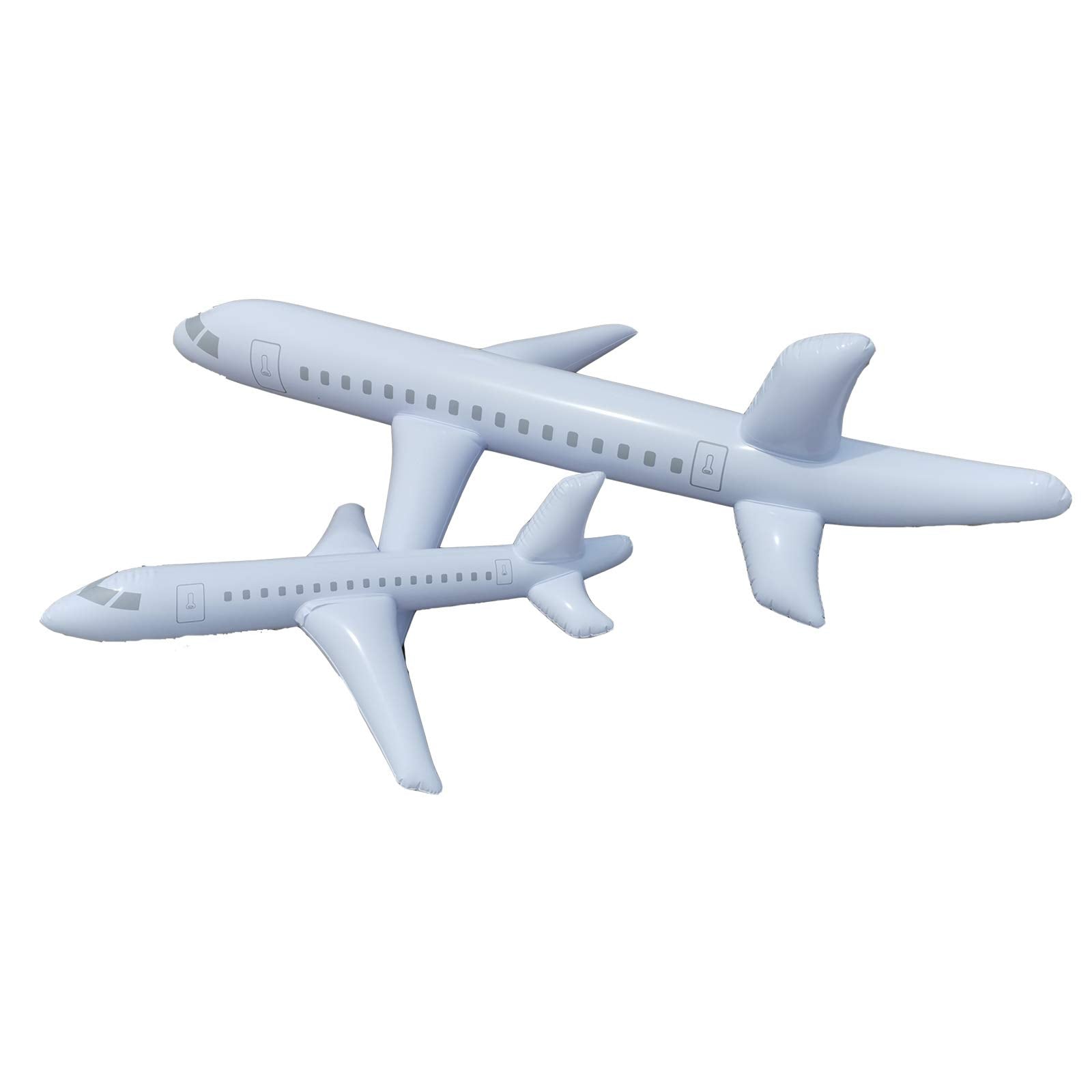 HAO White Large Inflatable Airplane Float, Blow Up Airplane Balloon for Outdoor, Party Favors, Swimming, (40inch)