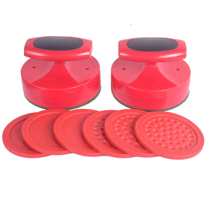Plastic Air Hockey Strikers/Pushers, 2 PCS 4" Plastic Air Hockey Pushers and 6 PCS 2.875" Pucks Replacement for Game Tables Goalies Equipment