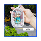 JuxLux 2 Pack Clear Figure Display Bag with Hanging Hook Display Keychain Wallet Figurine Carrying Case Protective Pouch for Collectibles Backpack
