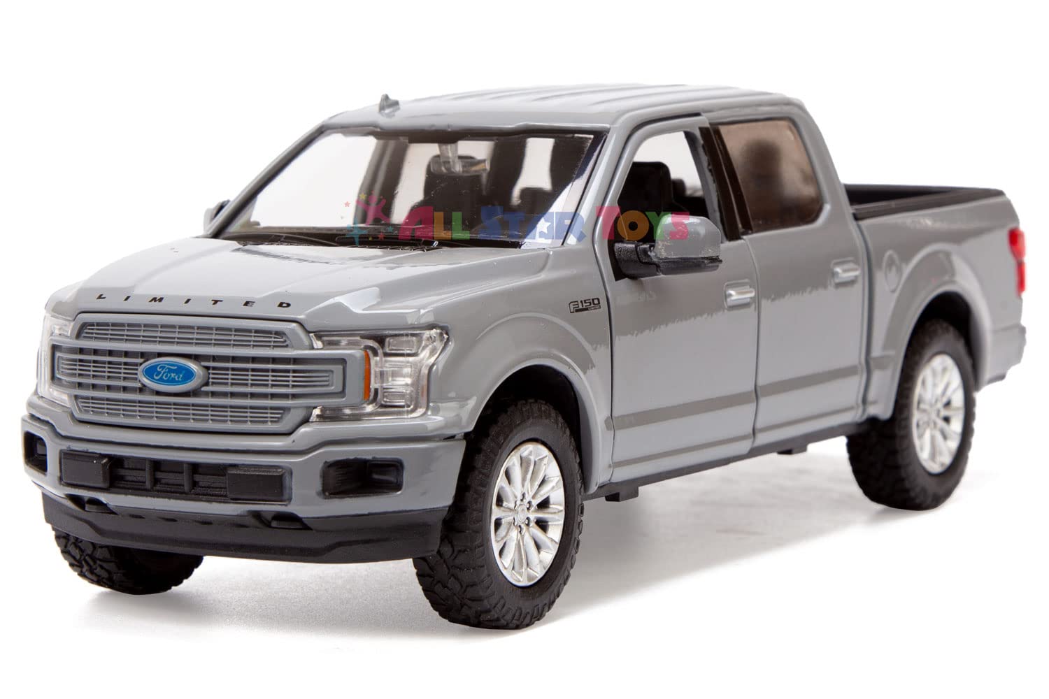 Motormax All Star Toys Exclusive 2019 Ford F-150 Limited Crew Cab Pickup Truck Abyss Gray 1/27 Diecast Model Car 79364 Grey