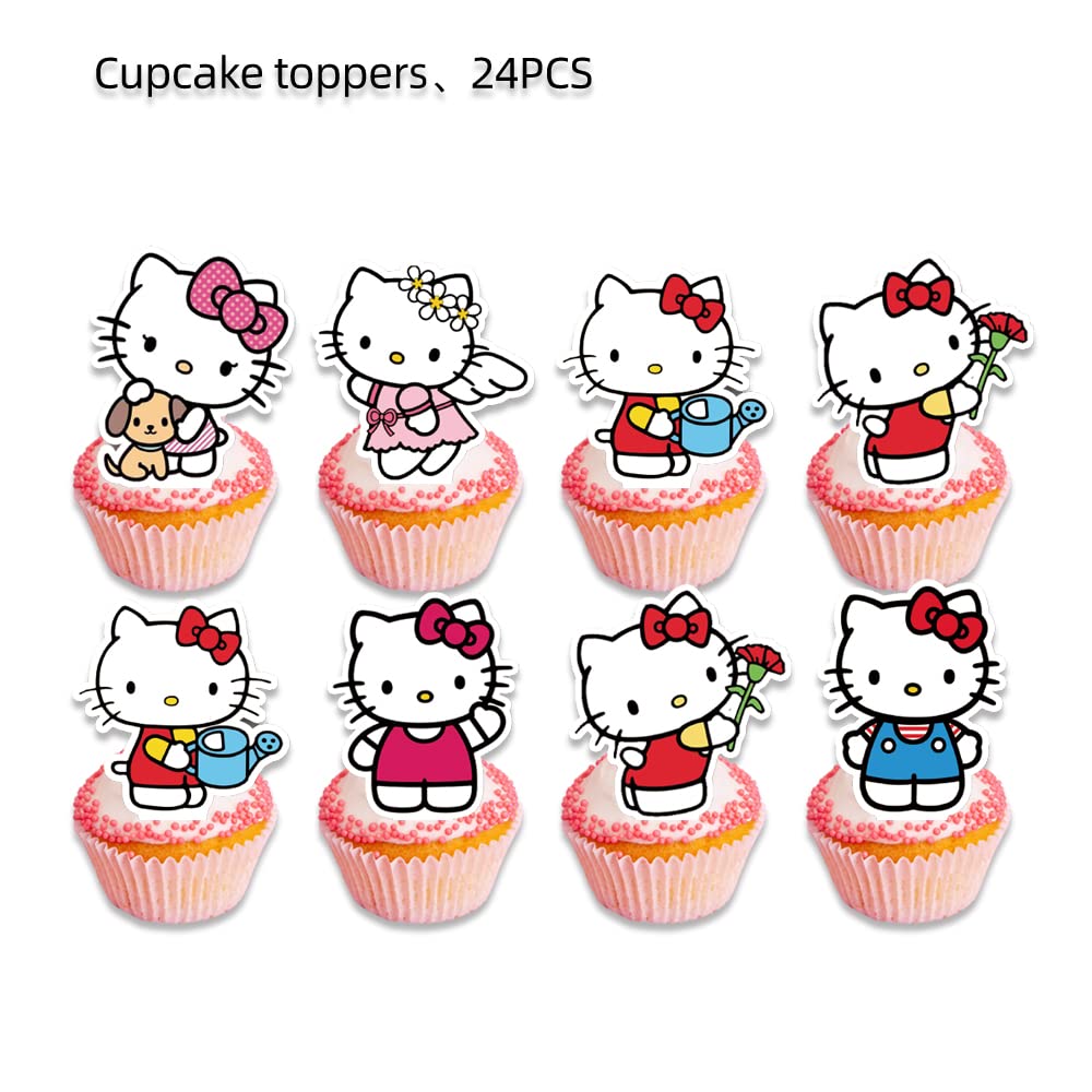 24pcs Children Cake Toppers Cupcake Toppers Cake Decorations,Children Birthday Party Supplies Decorations (4)