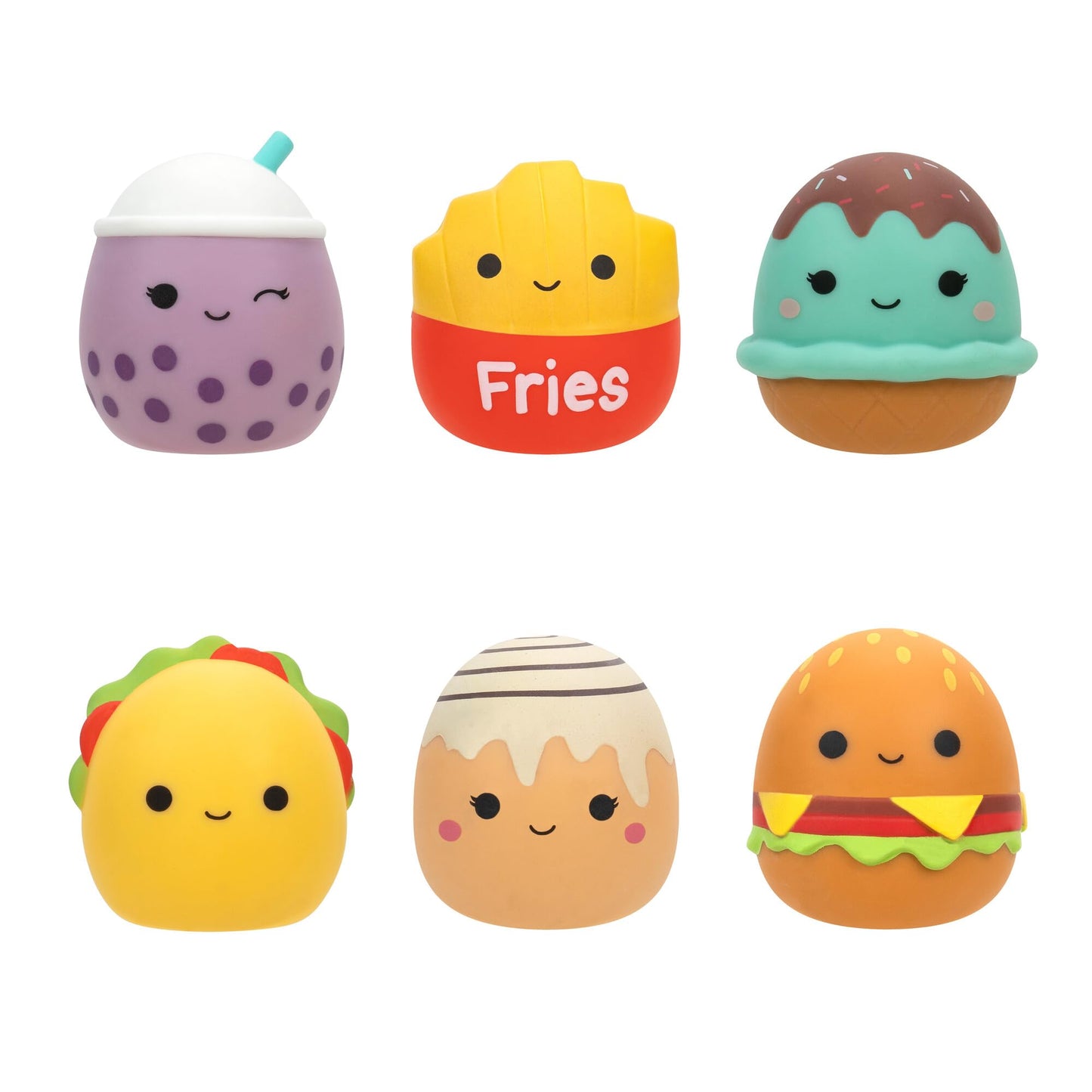 Squishmallows Squooshems: Food Series 5-Pack - Official Jazwares - Collectible Mini Squishy Squeezable Toy Mystery Blind Bag - Styles May Vary