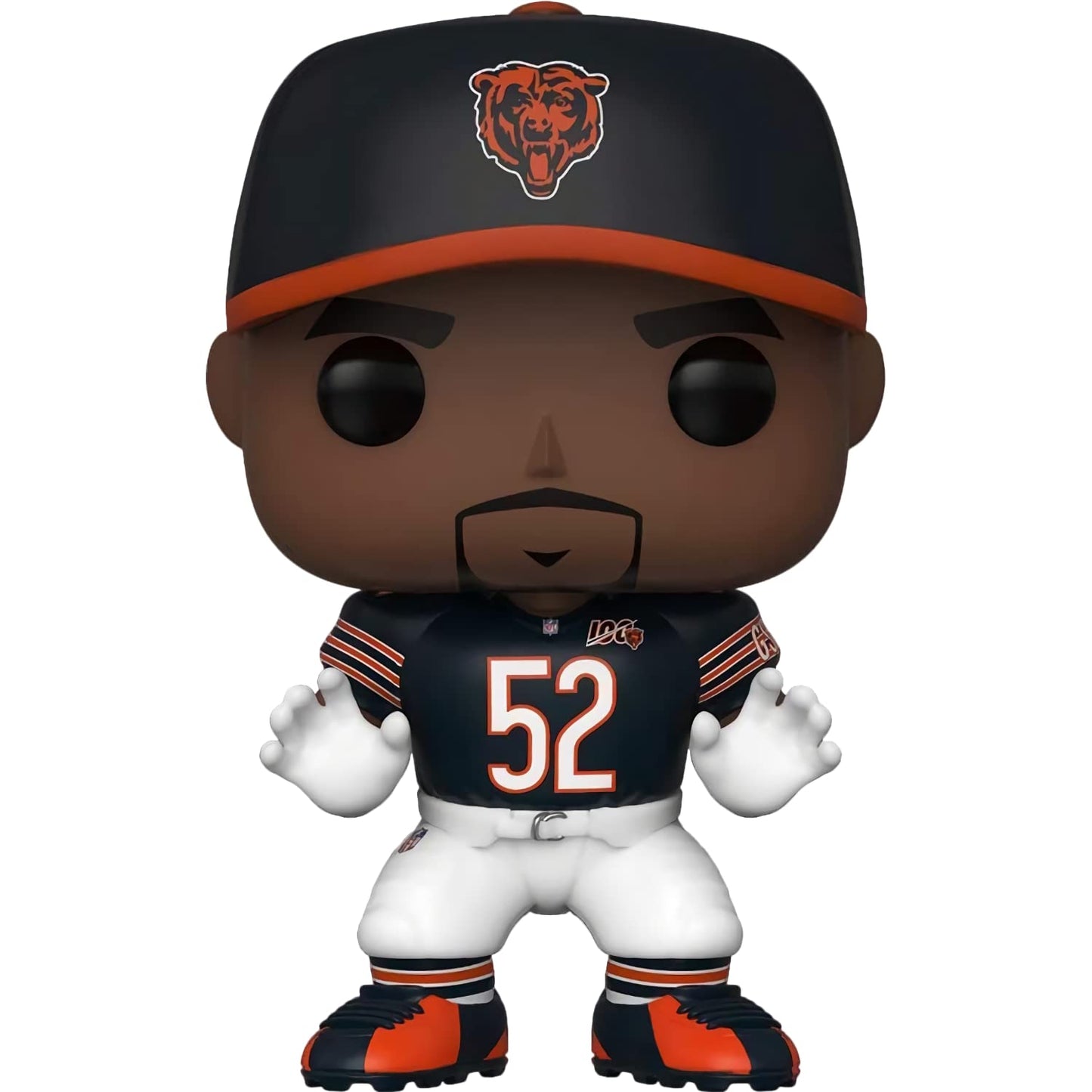 Funko K h a l i l M a c k [B e a r s ]: P o p ! Football Vinyl Figurine Bundle with 1 Compatible 'ToysDiva' Graphic Protector (126-42872 - B)