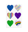 Hygloss Products, Inc Holographic Heart Stickers, 36 Sheets