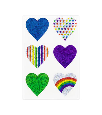 Hygloss Products, Inc Holographic Heart Stickers, 36 Sheets