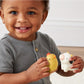 Itzy Ritzy Put & Take Activity Toy - Spill & Fill Sensory Toy with 4 Squeezable Barnyard-Themed Pieces for Infants & Toddlers - Great for Sorting