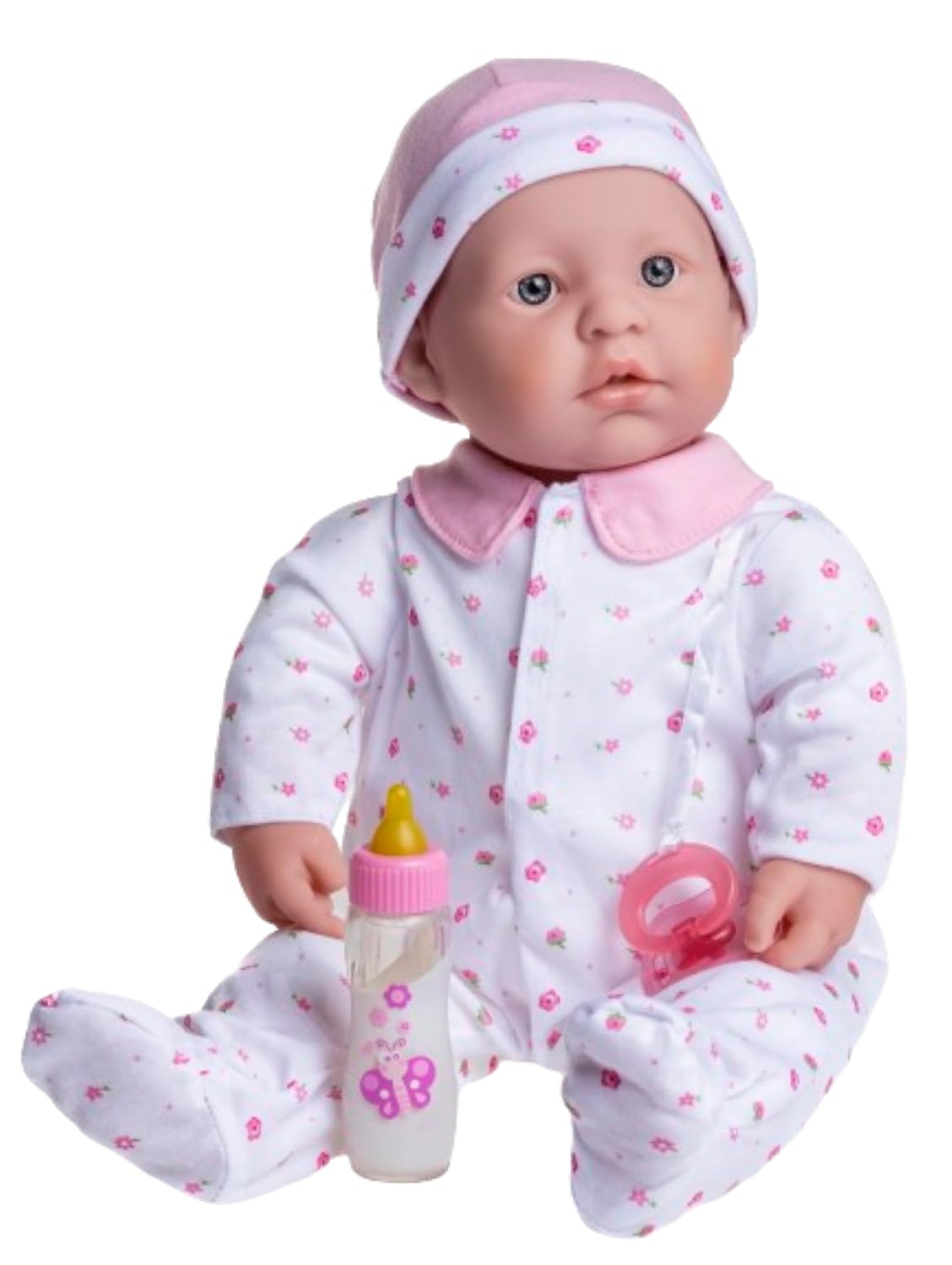 JC Toys 20-inch La Baby Soft Body Doll | Washable | Gift Set includes Magic Milk Bottle & Pacifier | Removable Pink Outfit | Perfect for Toddlers and
