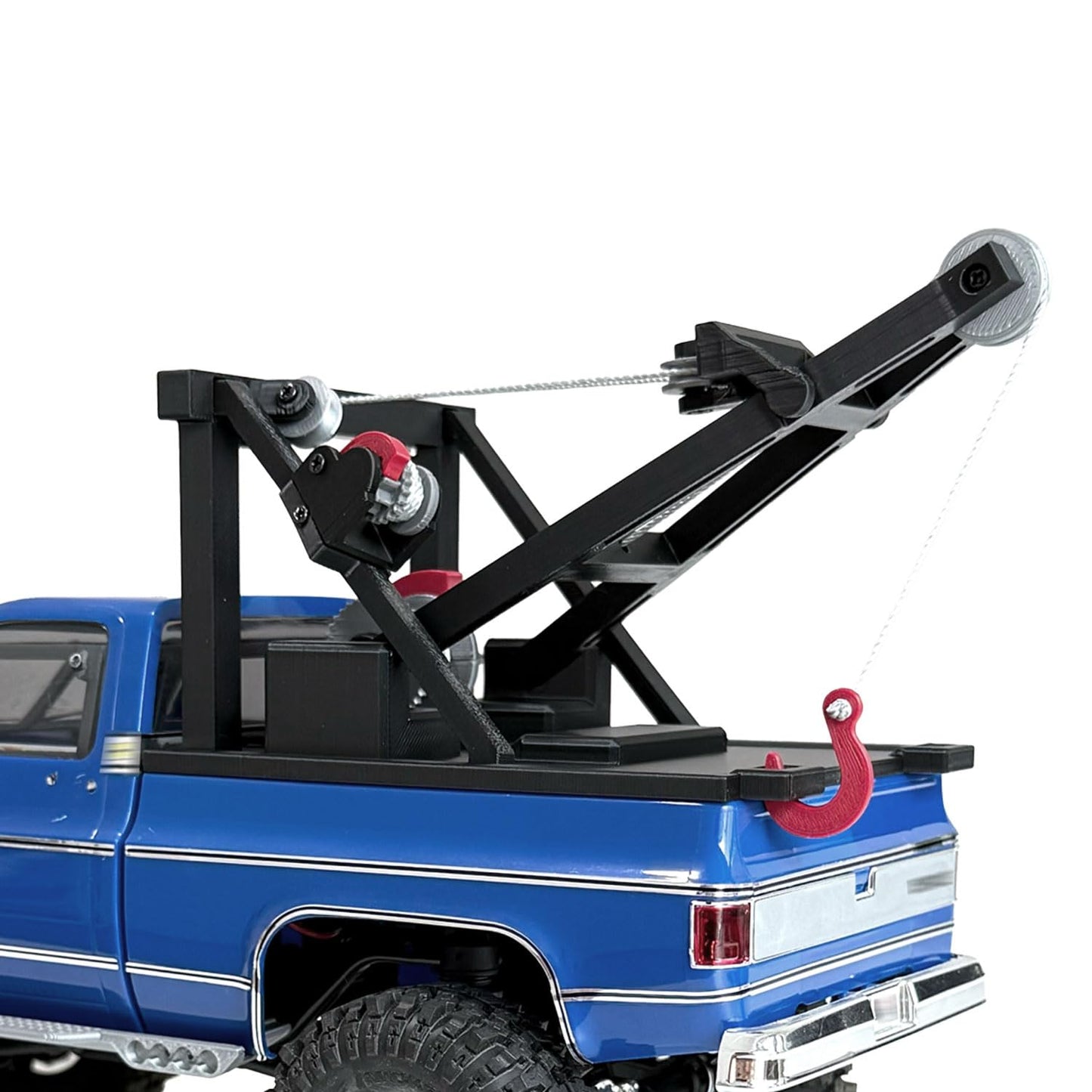 Wrecker Truck Bed Upgrade Parts for trx4m 1/18 Scale K10 / F-150 (No Vehicle Included) RC Truck Crawler (Silver)