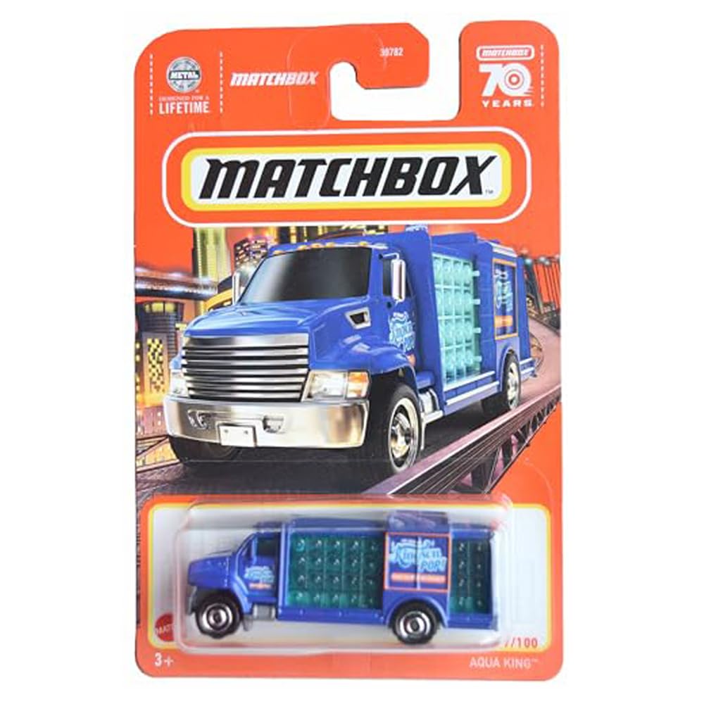 Matchbox Aqua King, Blue 57/100, Die-Cast Truck, 1:64 Scale, Ages 3+