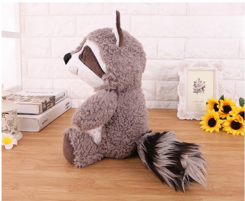 Xshelley 9.8inch Raccoon Stuffed Animal Plush Toy Raccoon Plushie Woodland Toy Soft Animal Doll,Cute Toy Gifts for Boys and Girls