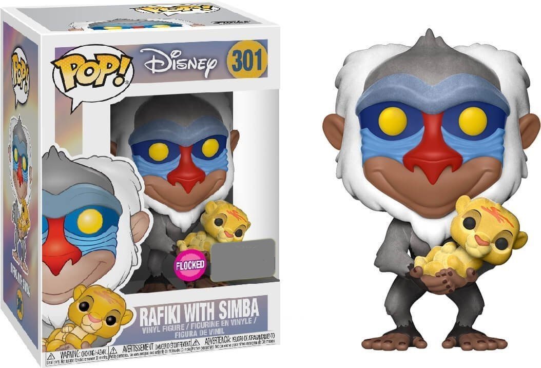 Funko Disney - The Lion King Pop Vinyl Collection - Figure 301 Rafiki Featuring Simba, 9 cm, 24570