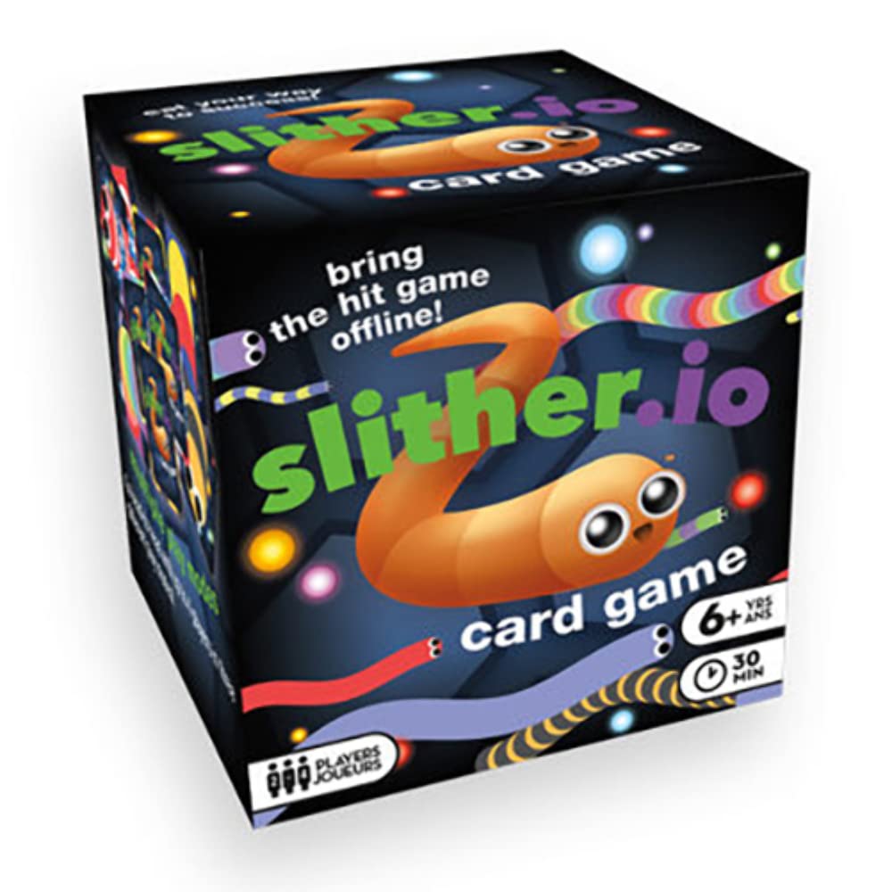 Aquarius Slither.io Card Game - Officially Licensed Dedicated Deck Card Game for Kids & Adults Ages 8+ - 2-4 Players - Gift for Teens and Family