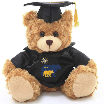 Plushland Plush Stuffed Animal Toys 12 Inches Present Gifts for Graduation Day, Personalized Text, Name or Your School Logo on Gown, Best for Any Grad