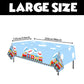 GZBJMYGS Chugga Chugga Two Two Tablecloth Happy Birthday Train Theme Suitable for Children of Any Age Indoor Outdoor Party Supplies Picnic Camping