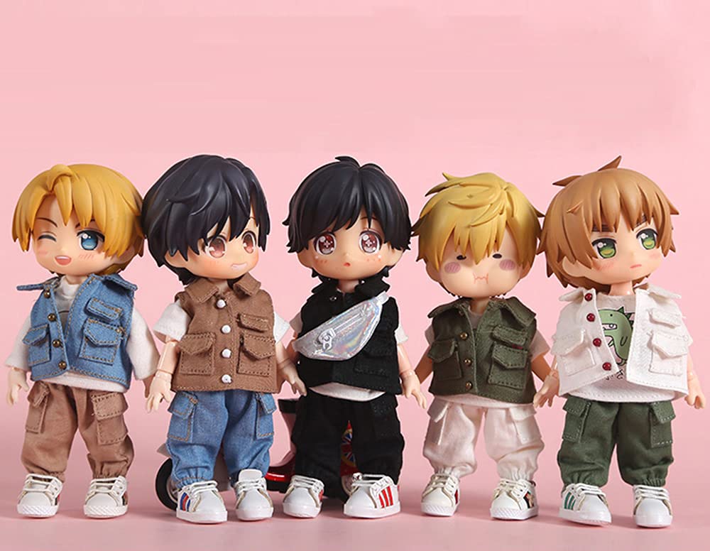 XiDonDon Dolls Costume Overalls Trousers Suitable for Ob11,Molly,GSC, 1/12bjd Dolls Clothes Doll Accessories (Green)