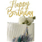 YUINYO Handmade Glitter happy birthday Cake Topper