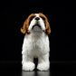 Realistic Saint Bernard Dog Plush Toy, Simulation Standing Pet 12 inch Saint Bernard Dog Stuffed Animal Puppy Model Toy, Unique Plush Gift Collection