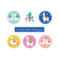 Llama Party Stickers / 250 Festive Desert Event Decals / 1.5" Vibrant Animal Round Envelope Seals / 6 Colorful Alpaca Designs/Made in The USA