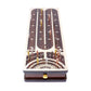 House of Cribbage - Continuous Cribbage Board/Box Inlaid in Maple/Rosewood : 4 Track - Side Drawers with Score Marking Fields for Skunks, Corners