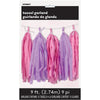 Stunning Pink & Purple Tissue Tassel Garland - 9 ft (1 Pc.) - Premium Quality Paper - Eye-catching Party Decor - Ideal for Any Occasion