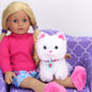 Sophia's 18" Doll 10 pc. White Plush Kitten, Carrier, and Accessories
