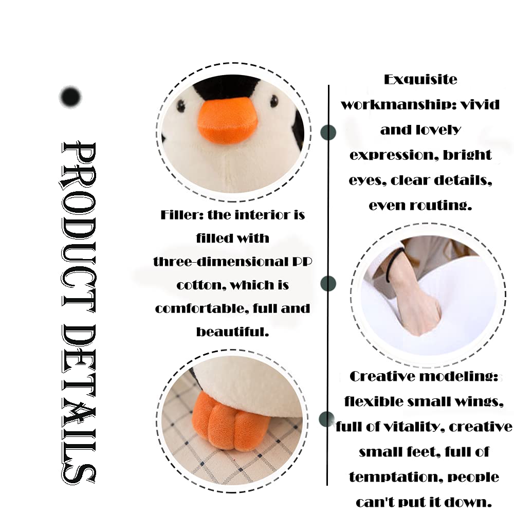 CHELEI2019 11" Stuffed Penguin Plush Hug Pillow,Penguin Stuffed Animal